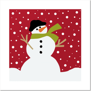 Cute snowman Posters and Art